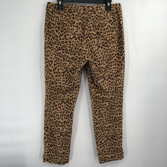 BANANA REPUBLIC Camden Pant Animal Print Cheetah Leopard Camel Tan 8 Dressy Pant - Picture 5 of 7